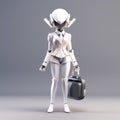 Stylish 3d Printed Rei Anime Scifi Robot Female Art Model