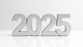 2025 New Year Metallic Numbers Royalty Free Stock Photo