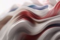 Serbian Flag Waves in Modern Minimalist Design - 3D Render Utilizing Blender and Unreal Engine 5 Royalty Free Stock Photo