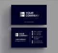 Stylish dark business card design template