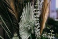 Stylish decor of the wedding banquet hall Royalty Free Stock Photo