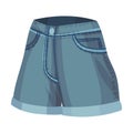 Stylish Denim Shorts Vector Trendy Clothing Item