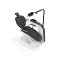 Stylish dentist chair isolated on white background. Clipping path available