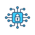 Stylish Network Encryption Icon Design