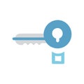 Stylish Private Key Icon Design Royalty Free Stock Photo