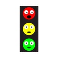 Stylish design of a traffic light in various forms