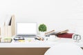 Stylish designer desk closeup Royalty Free Stock Photo