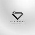 stylish diamond logotype icon design template vector