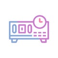 Stylish Digital Projection Clock Icon Royalty Free Stock Photo