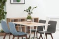 Stylish dining room interior. Home design Royalty Free Stock Photo