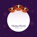 Stylish diwali background with text space