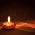 Stylish diwali diya background