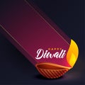 Stylish diwali festival creative card design