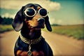 Stylish Dog in Shades , Unleashing the Trendy Side of Dog Fashion , When Dogs Rock Sunglasses with Attitude