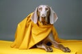 colourful dog stylish pet art funny latex fashion concept animal. Generative AI.