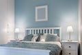 Stylish double bed Royalty Free Stock Photo