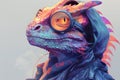 Stylish Dragon with Goggles in Futuristic Jacket Royalty Free Stock Photo