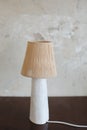 stylish elegant night lamp on a table indoors Royalty Free Stock Photo