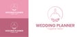 Stylish and Elegant Wedding Planner Logo Designs Royalty Free Stock Photo
