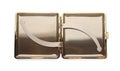 Stylish empty cigarette case isolated on white Royalty Free Stock Photo
