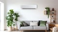 A stylish and energy-efficient air conditioner unit in a