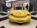 Stylish Erwin Wurm Fat Car Fat Porsche Design Macau City of Dreams Hotel COD Chubby Yellow Cars Organic Vehicle Luxury Lifestyle