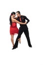 Stylish, expressive dancers performing tango