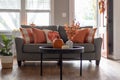 Stylish fall decor for the living room Royalty Free Stock Photo