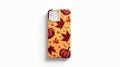 Fall themed phone case with pumpkins and maple leaves for iphone and android cellphones accessories Royalty Free Stock Photo