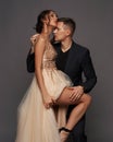 Stylish fashionable caucasian couple Royalty Free Stock Photo