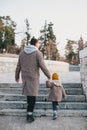 Stylish father hipster with his little daughter.