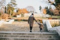 Stylish father hipster with his little daughter.