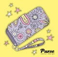 Stylish female purse. Decorative, for undershirts or posters