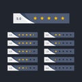 stylish five star rating concept design