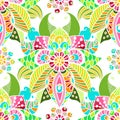 Stylish floral background, hand drawn doodle floral element, sea