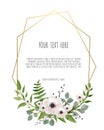 Stylish floral vector design round frame. Vector illustration. Royalty Free Stock Photo