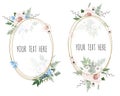 Stylish floral vector design round frame. Vector illustration. Royalty Free Stock Photo