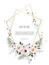 Stylish floral vector design round frame. Vector illustration. Royalty Free Stock Photo