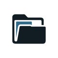 Stylish Folder Graphic Icon Royalty Free Stock Photo