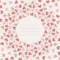 Stylish frame with colorful hearts Royalty Free Stock Photo