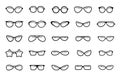 Stylish frame eyeglasses, black outline eyewear models