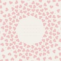 Stylish frame with pink hearts Royalty Free Stock Photo