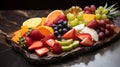 Stylish fruit platter with seasonal variety
