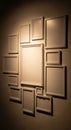 Stylish Gallery Wall of Blank Picture Frames Royalty Free Stock Photo
