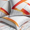 Stylish Geometric Pillowcase Designs Abstract Patterns for Modern Decor Royalty Free Stock Photo