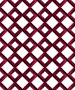 Stylish geometric seamless illusion pattern of ruby red impossible figures - rhombuses on a white background. Royalty Free Stock Photo