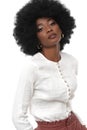 Fashionable woman with afro hair. Beauty ethnics.