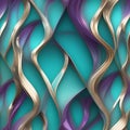 Stylish Glistening Turquoise and Amethyst Undulations