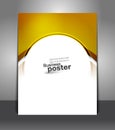 Stylish gold presentation of business poster