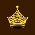 Stylish golden corwn concept. Royalty Free Stock Photo